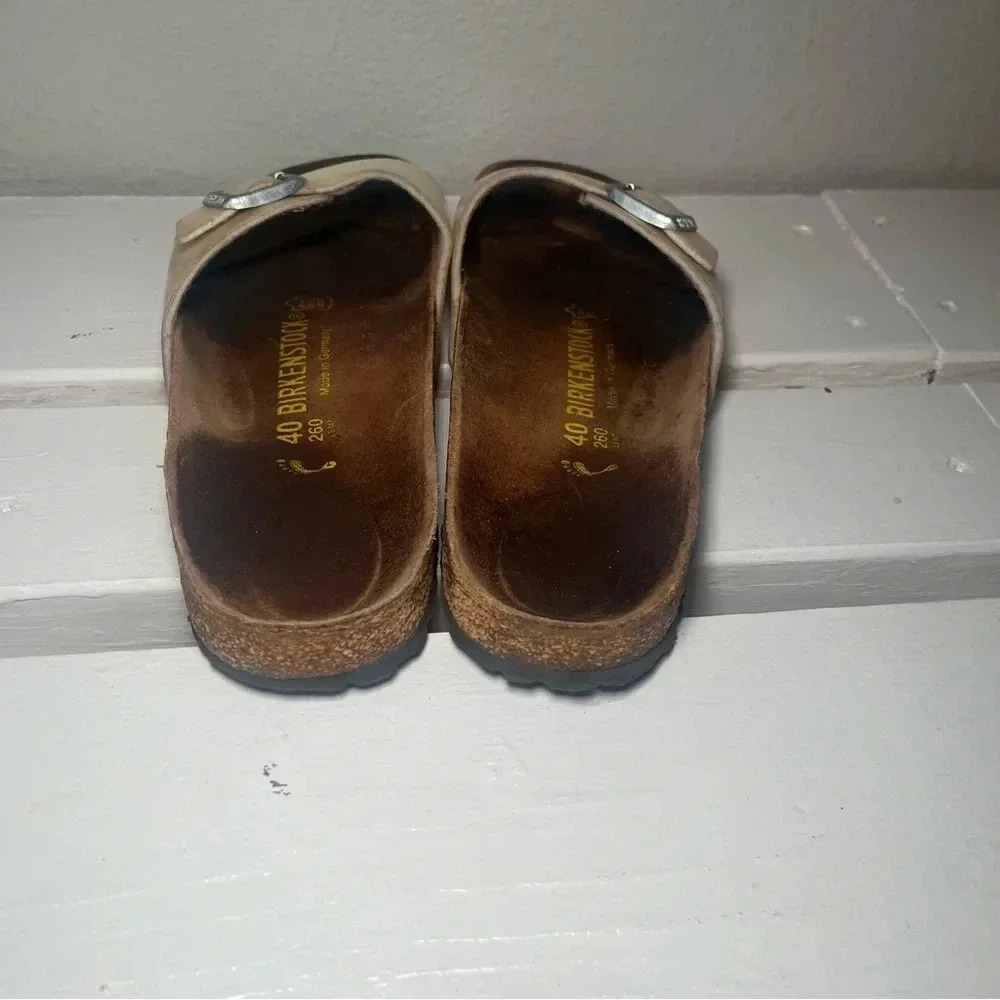 Birkenstock Madrid womens white slide sandals size 9 - Picture 8 of 10